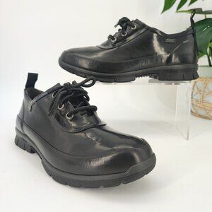 Bogs Women's Amanda Lace Up Short Black Rubber Waterproof Boots Size 7